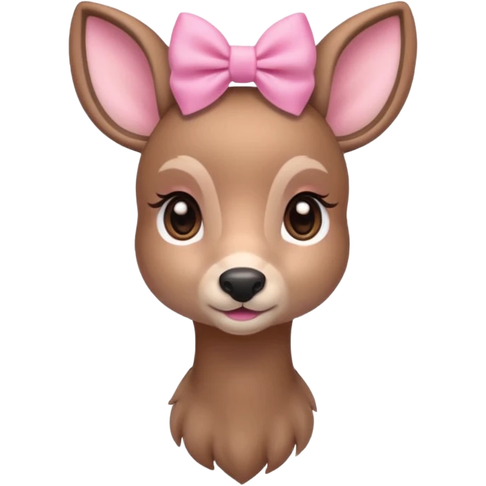 Cute Doe with a pink bow emoji