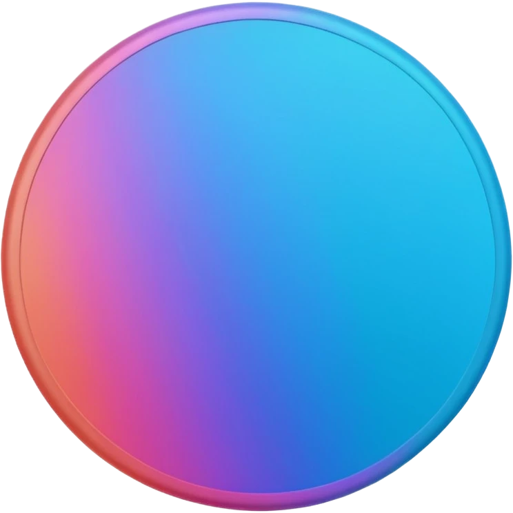 
coin color in in gradient of turquoise, blue, pink, purple, and coral metal texture
Rotate coin 90 degree  3d effect emoji