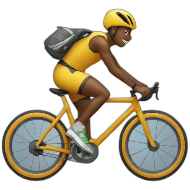 running on a bike emoji