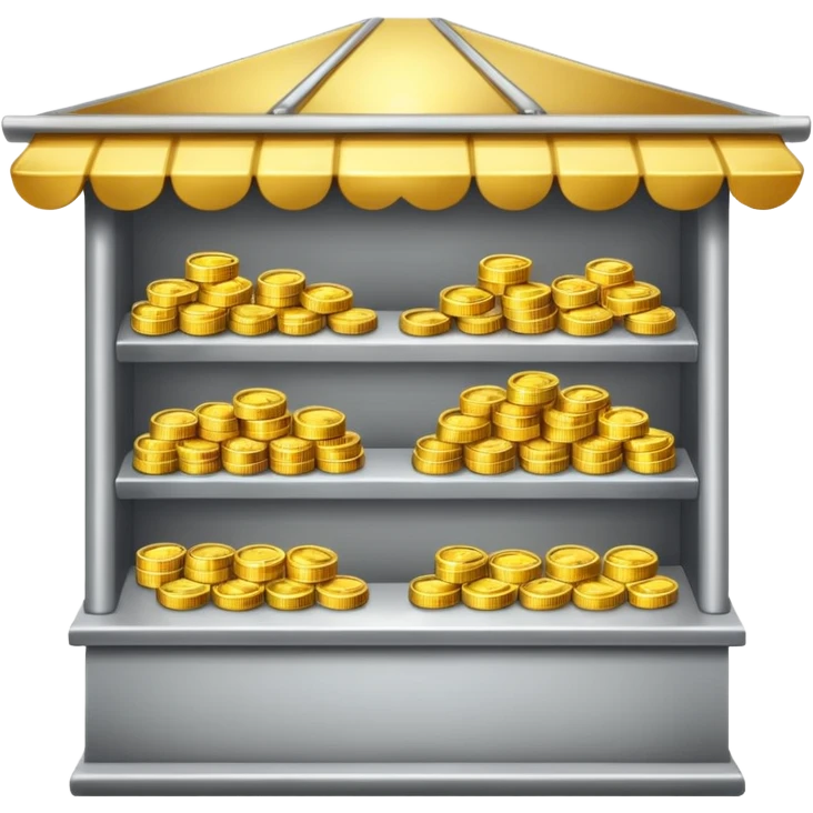 ,Stalls with Coins  emoji