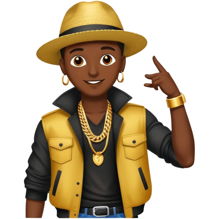 Happy Reggaeton Music Singer dressed with style emoji