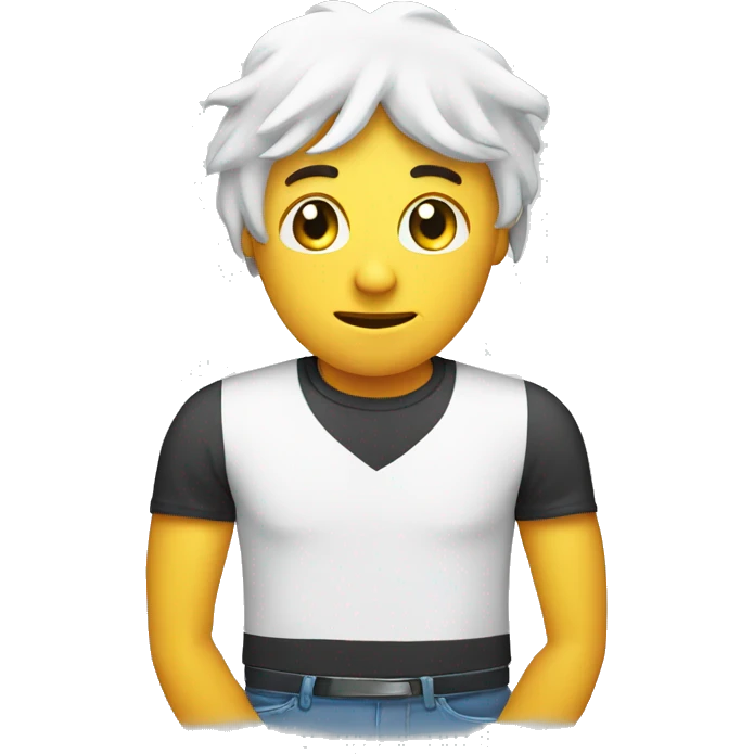 computer with t-shirt emoji