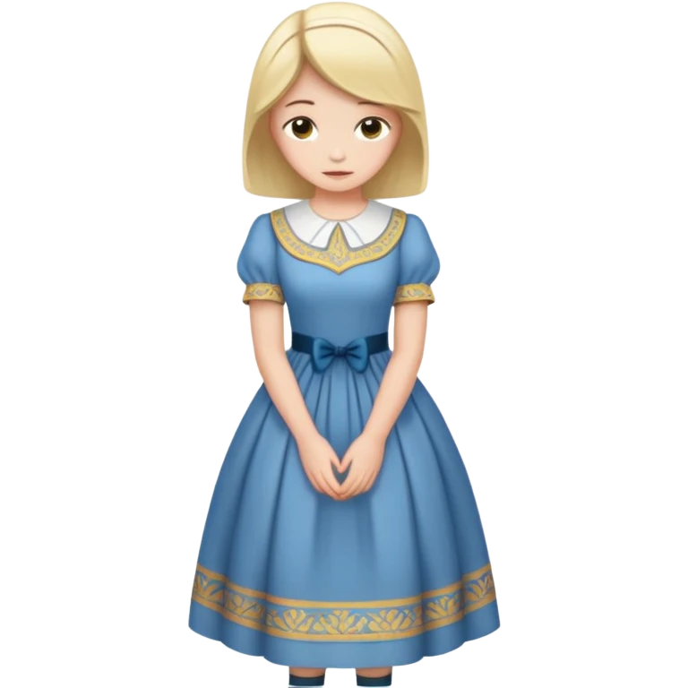 Person wearing a Bridgeton style dress bowing emoji