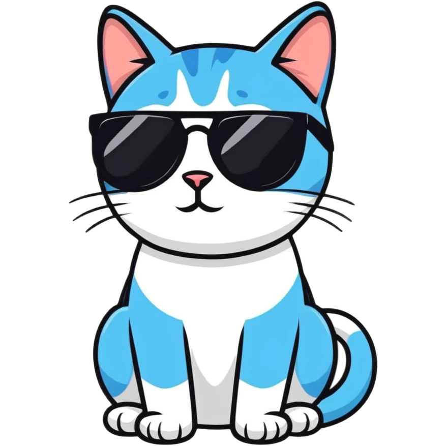 Cat with sunglasses emoji