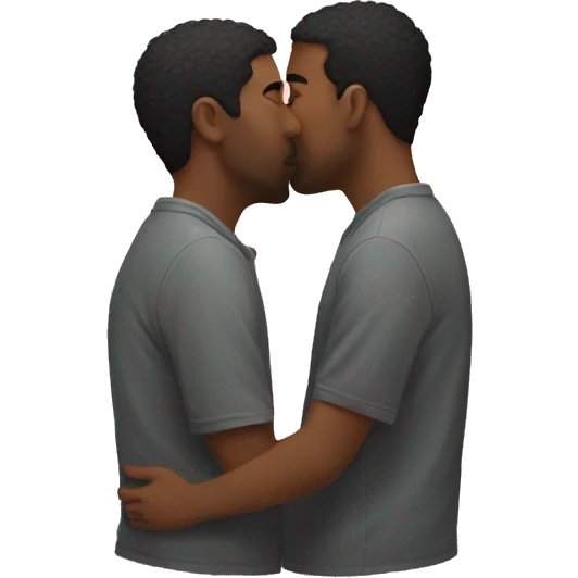 Two guys kissing  emoji