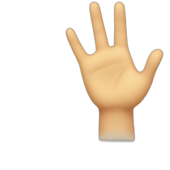 v shape hand emoji