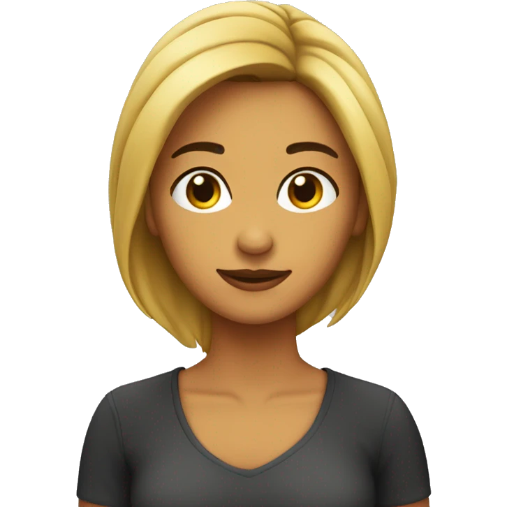 Chica con cabello largo churon  emoji
