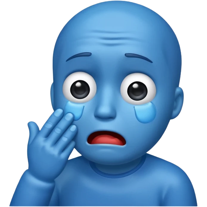 blue guy crying emoji