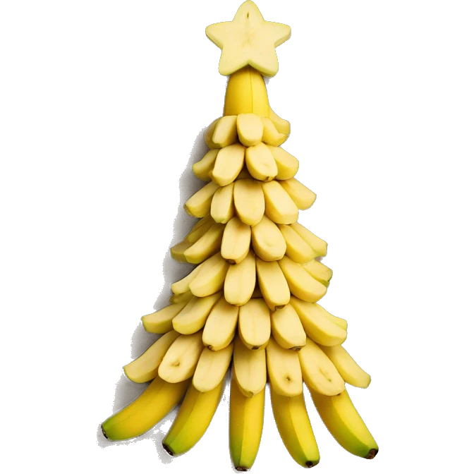 Christmas tree made out of bananas emoji