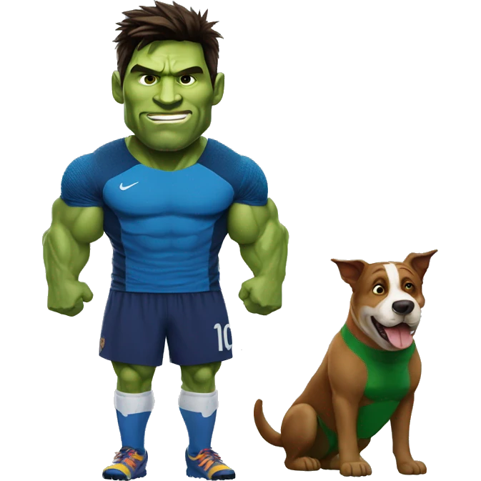 messi con su perro hulk emoji