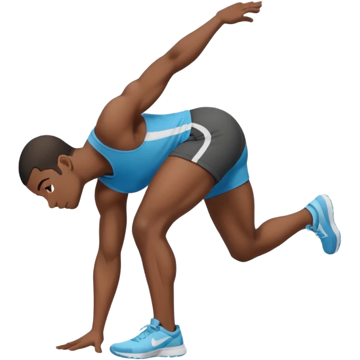 black person bending over emoji