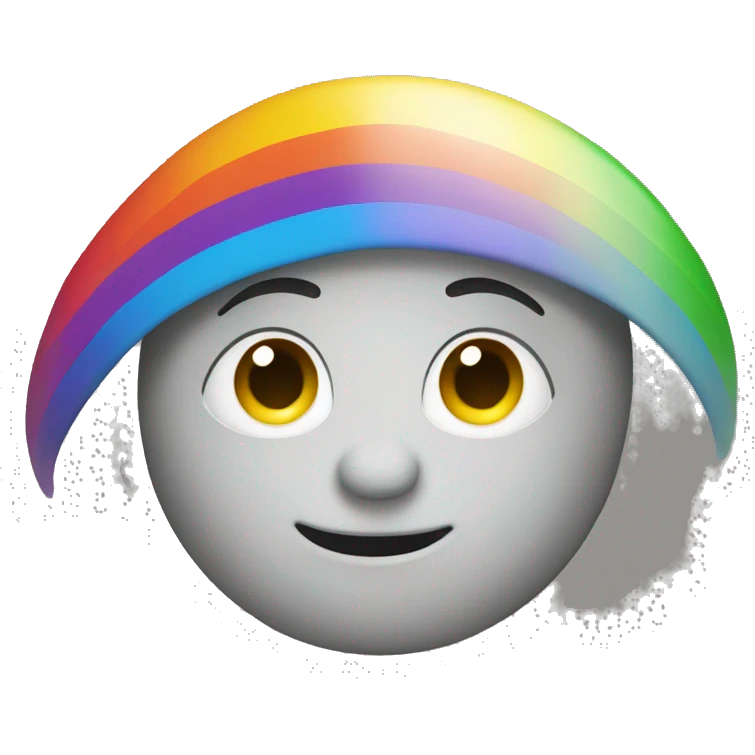 Rainbow  black and white  emoji