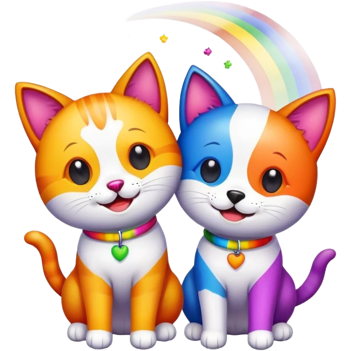 Happy gay rainbow animals  emoji