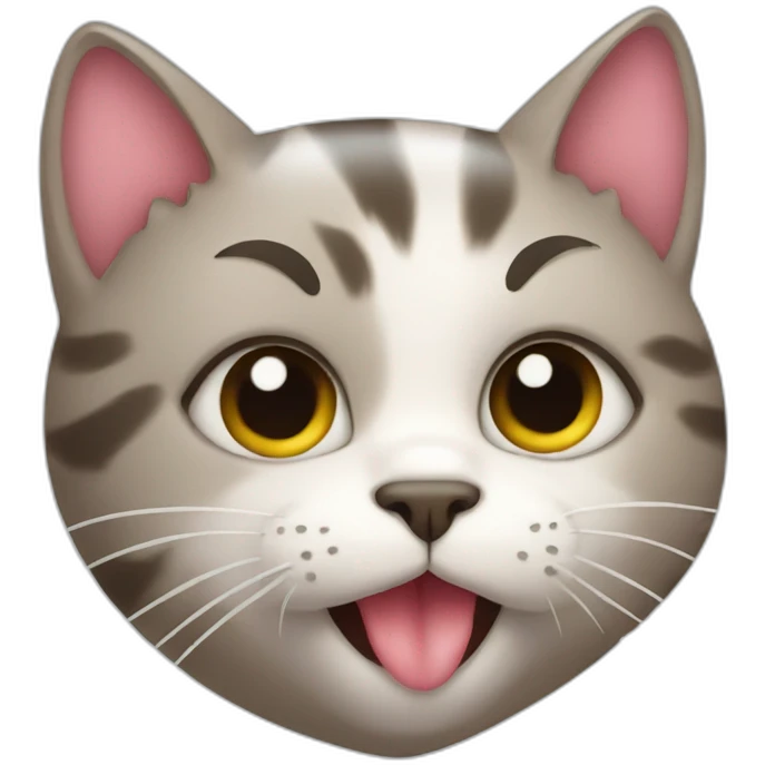 cat biting heart blushing emoji