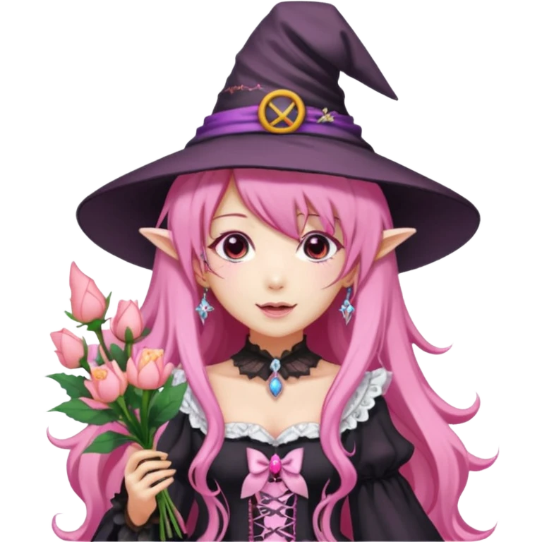 Pink Hime Gyaru Witch Flower Girl emoji