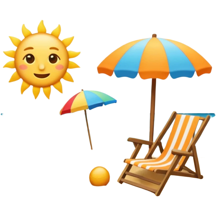 summer-themed emoji of a beach scene emoji