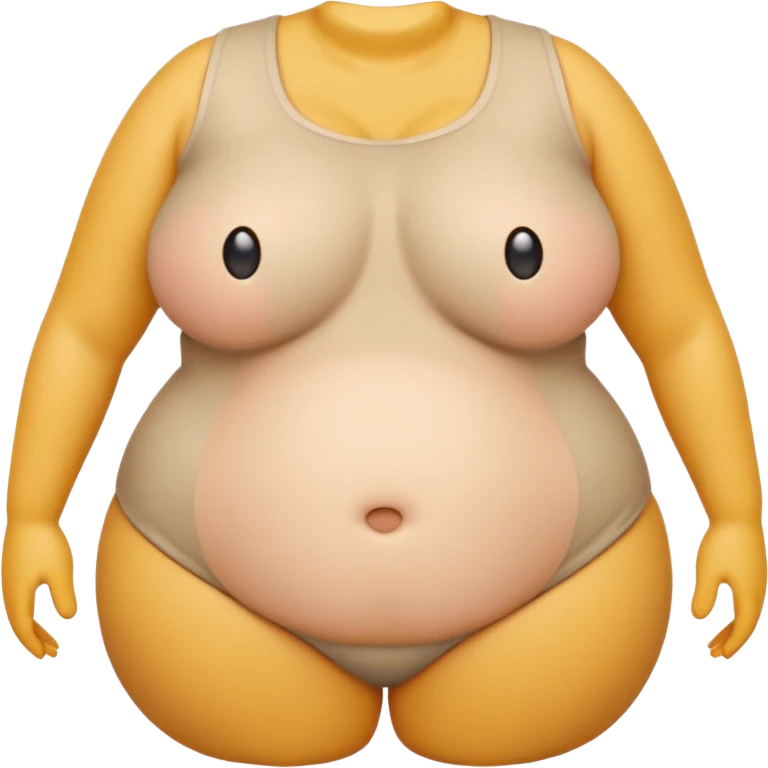 an emoji only including body shape, without head ,only the bosom and tummy part emoji