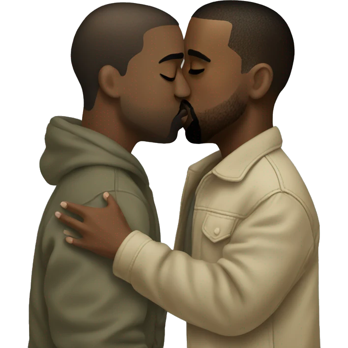 kanye west kissing kanye west emoji