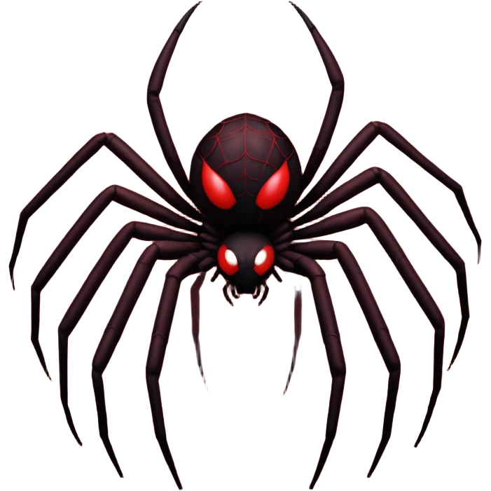 A giant shadow creature with spreading spider legs in a red stormy sky emoji