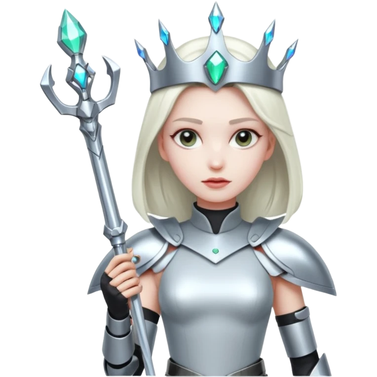 Cyber Queen – holo scepter + chrome belt emoji