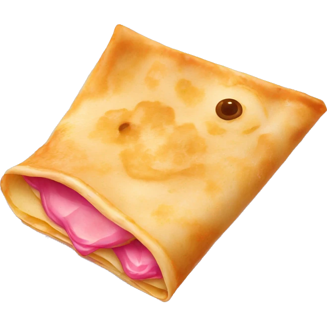 Crepes on a pink plate emoji