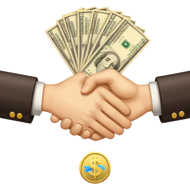 Handshake + money icon emoji