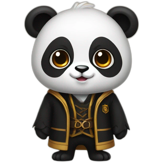 Panda en costume de harry potter emoji