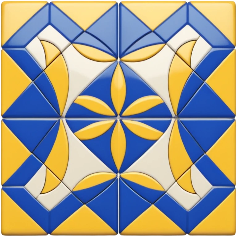 blue and yellow patterned tiles emoji