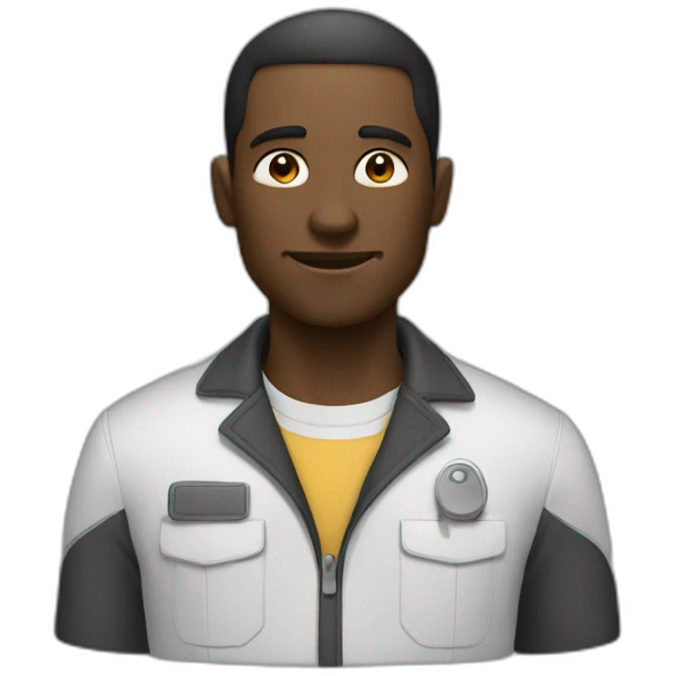 Homme noir qui travail emoji