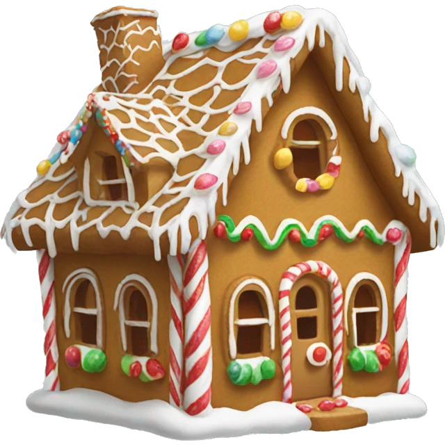 Gingerbread house emoji