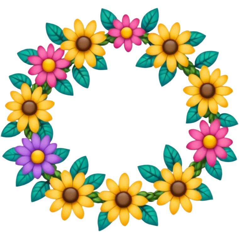 two flower garlands next to each other emoji