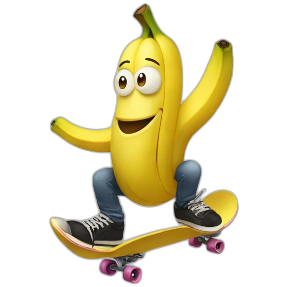 A banana that's skateboarding emoji