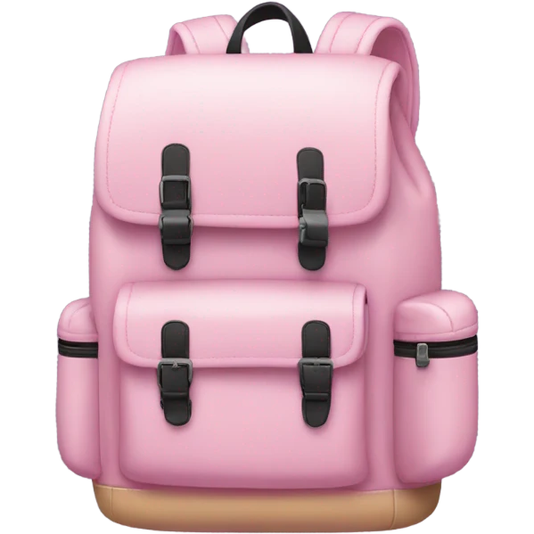 pink pastel and black backpack  emoji
