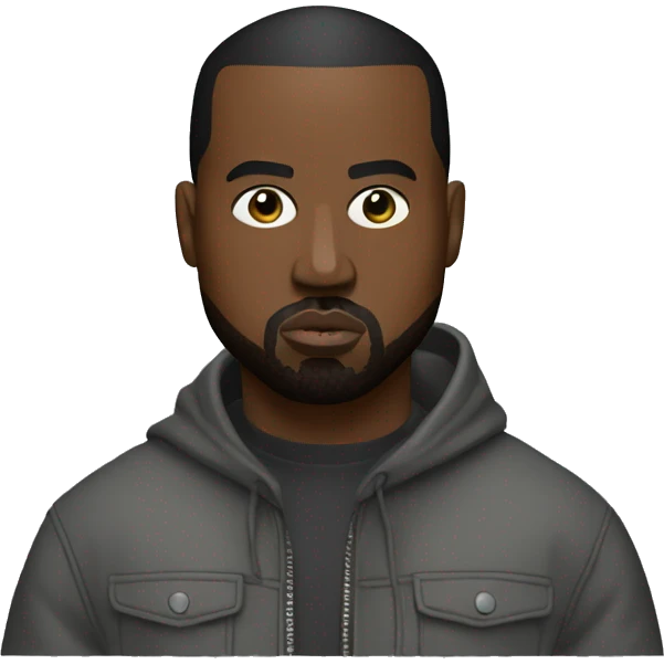 Kanye wearing Balenciaga emoji