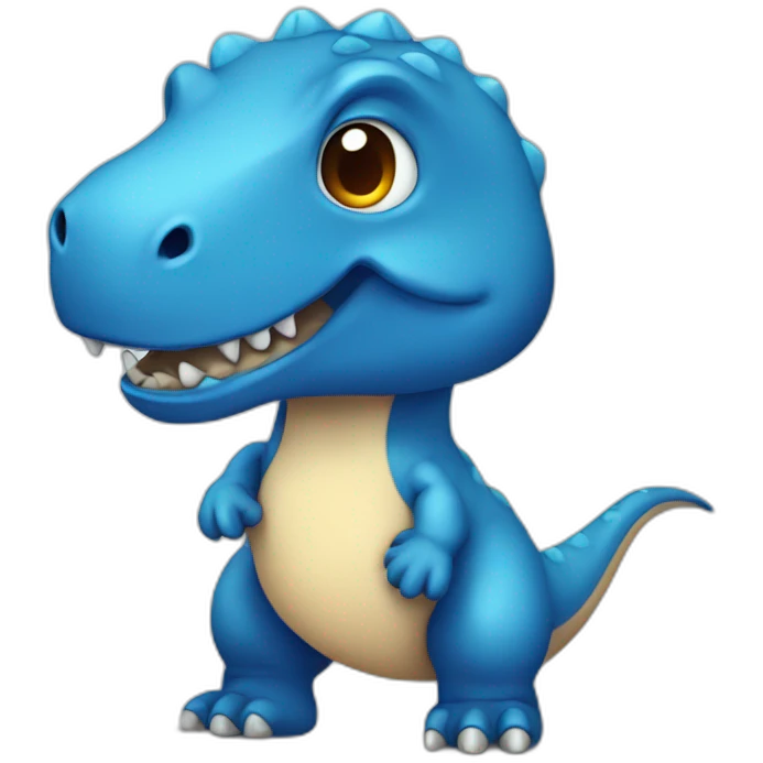 blue cute t rex 2 emoji