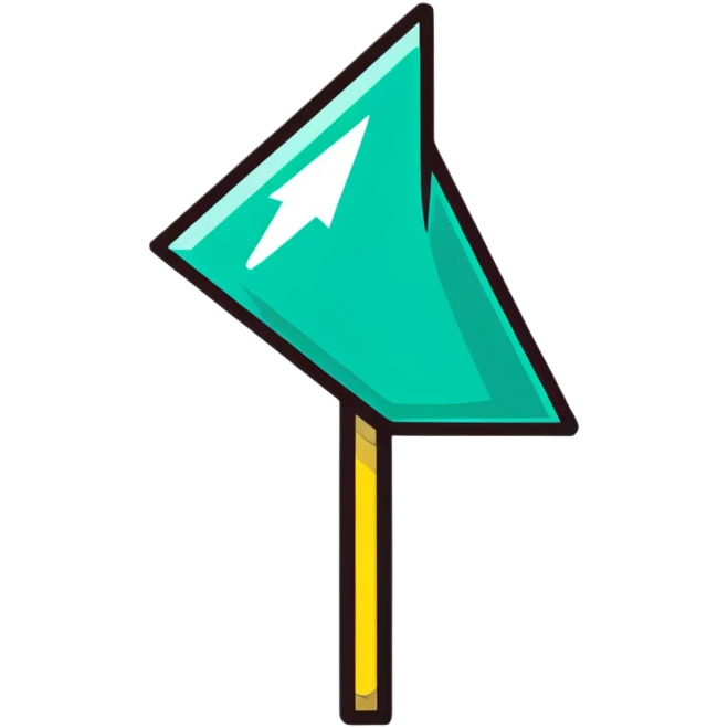 transparent glass arrow emoji