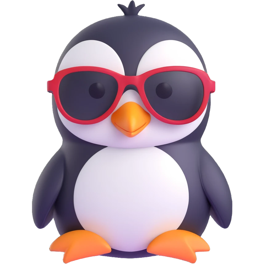 An Penguin with Sunglasses emoji