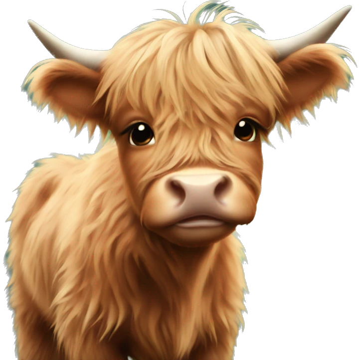 Baby highland cow emoji