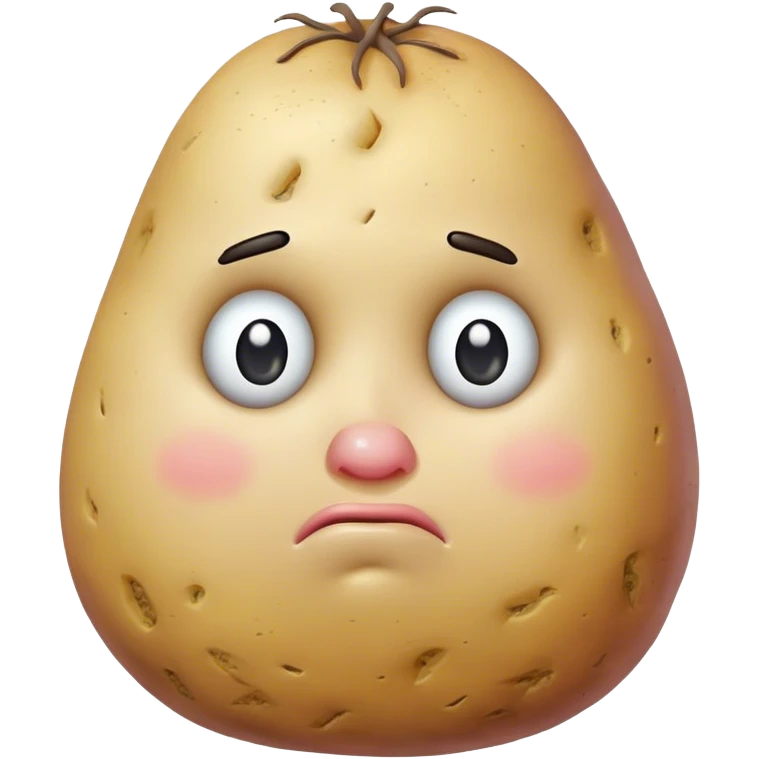 Sad potato emoji