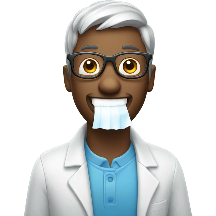 Toothpaste with glasses emoji