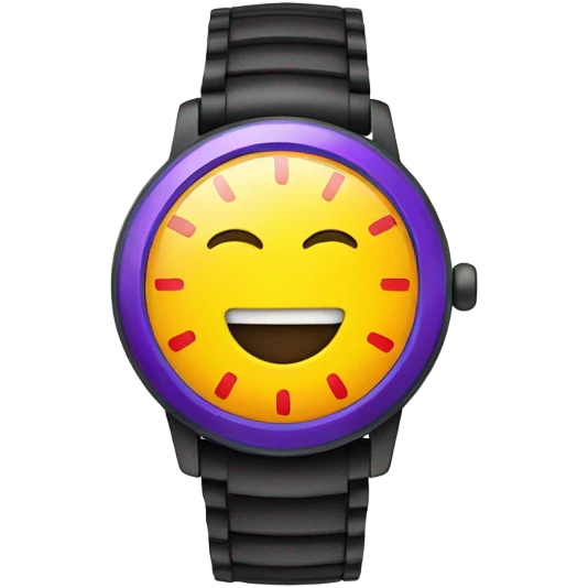 watch wioth happy face on it emoji