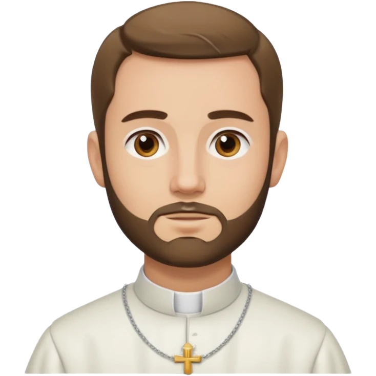 Sacerdote con un poco de barba emoji