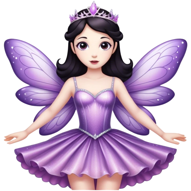sugar plum fairy with dark hair  emoji
