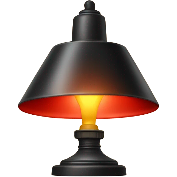 glowing red lamp emoji