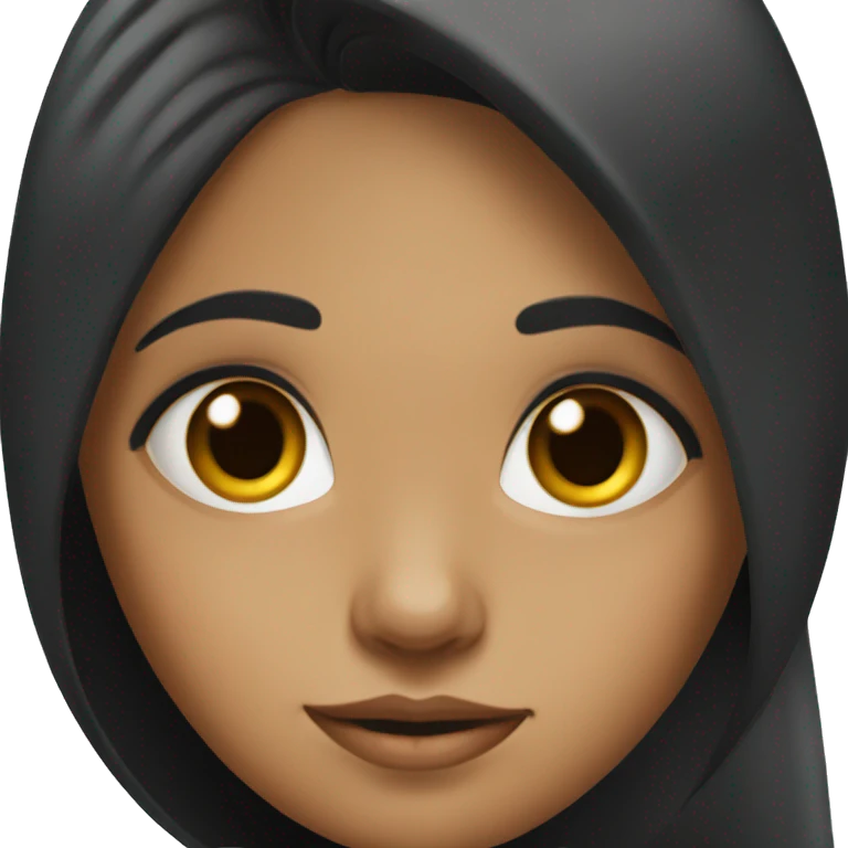  indian girl with long black hair and black eyes emoji