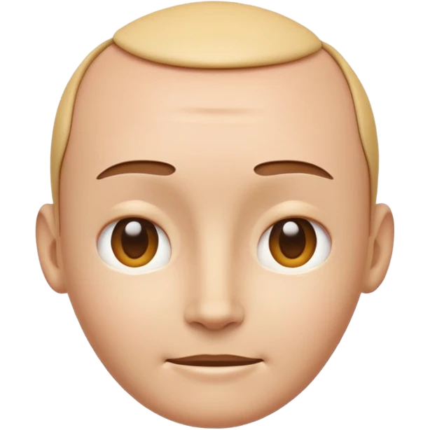 Apple-style 3D emoji of a human forehead only, smooth skin surface, minimal and clean design, no eyes or other facial parts, no background. emoji