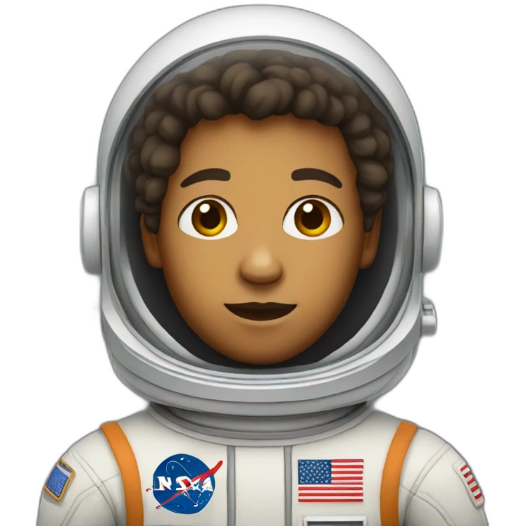 head of an astronaut with olive skin color emoji