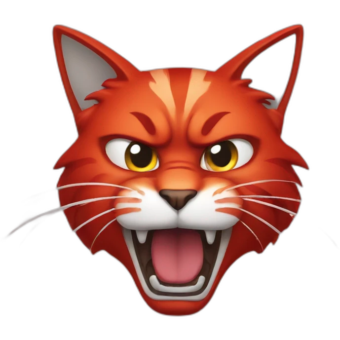 red Angry cat emoji