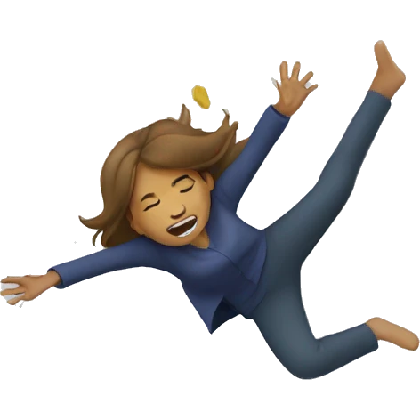 Lady falling down on the ground emoji