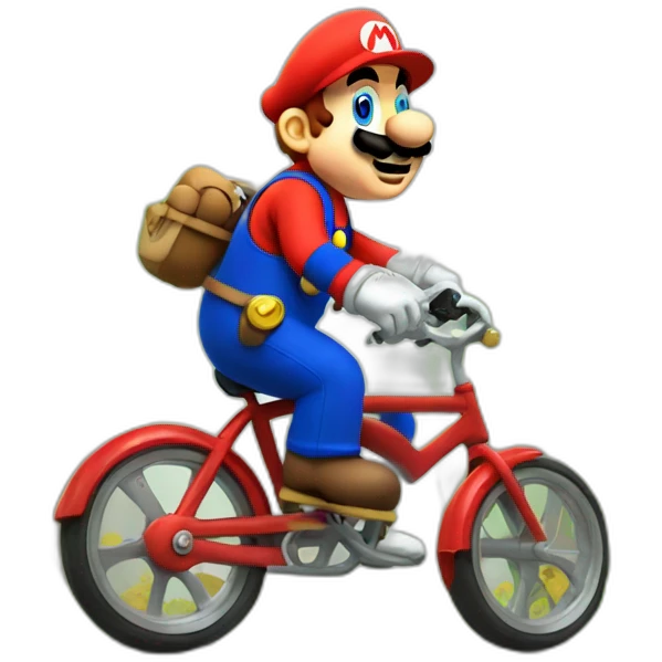 Mario sur un vélo  emoji